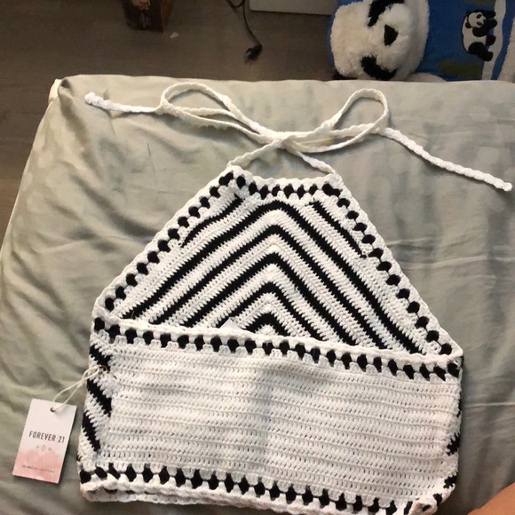 Open Knit Halter Top - Picture 2 of 2